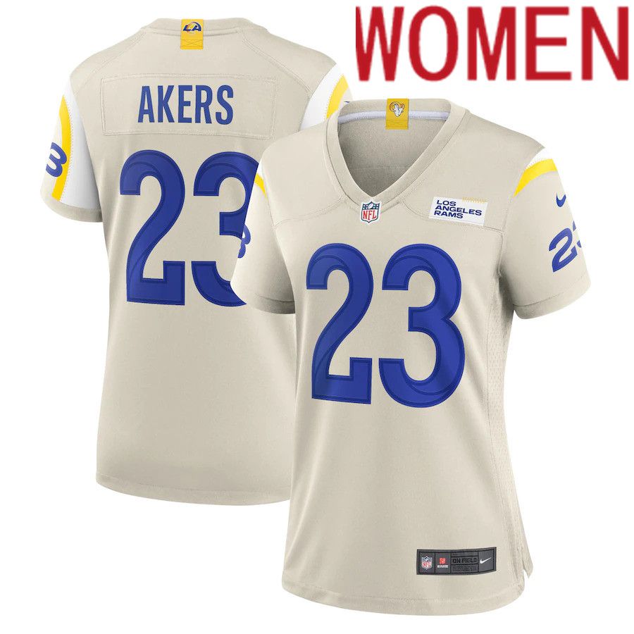 Women Los Angeles Rams #23 Cam Akers Nike Cream Game Jersey